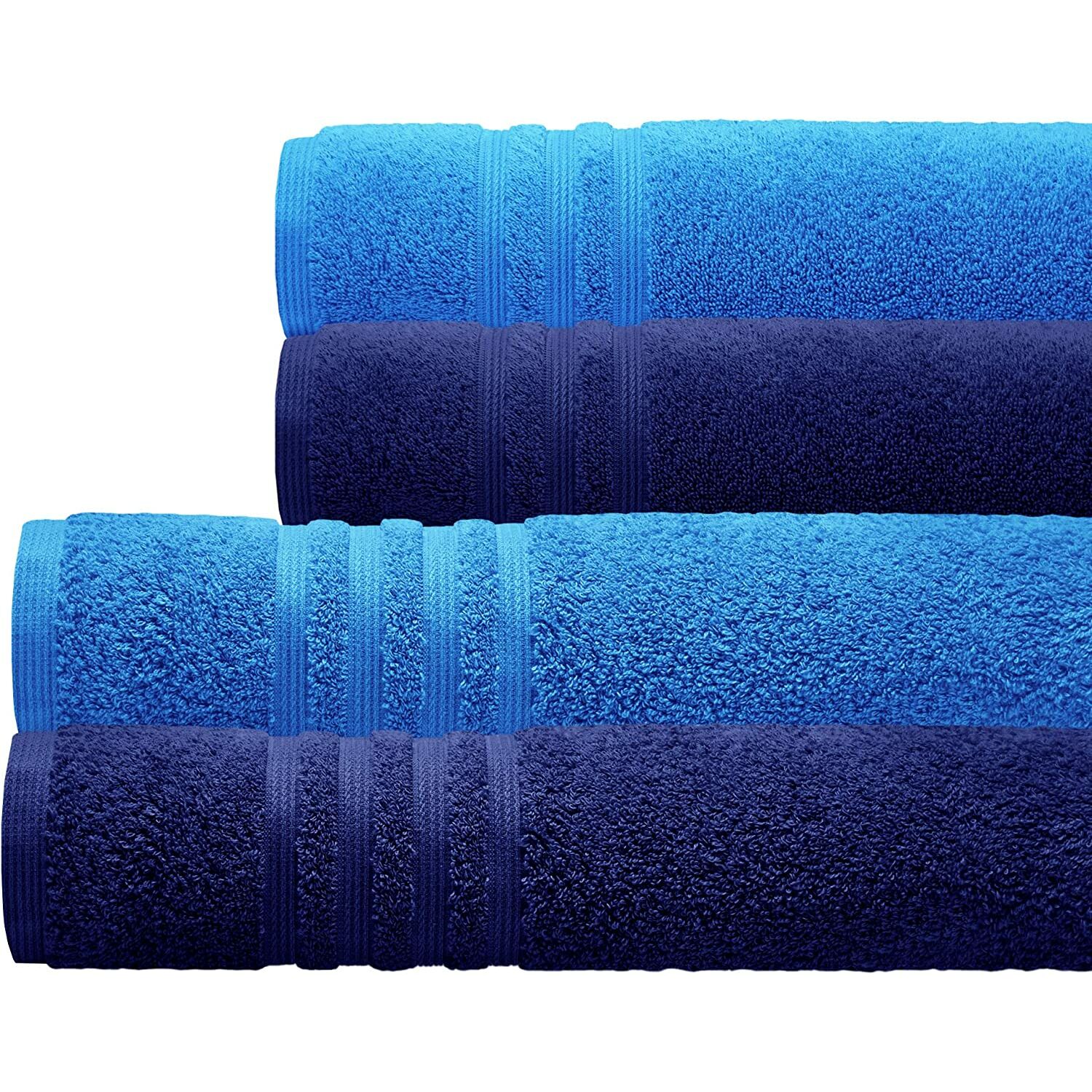 begrenzte Verkaufsstelle Handtücher :: Hochwertiges Duschhandtuch Set, Marine 50x100 Blau 2X 70x140, 2X – Baumwolltuch Capri London –