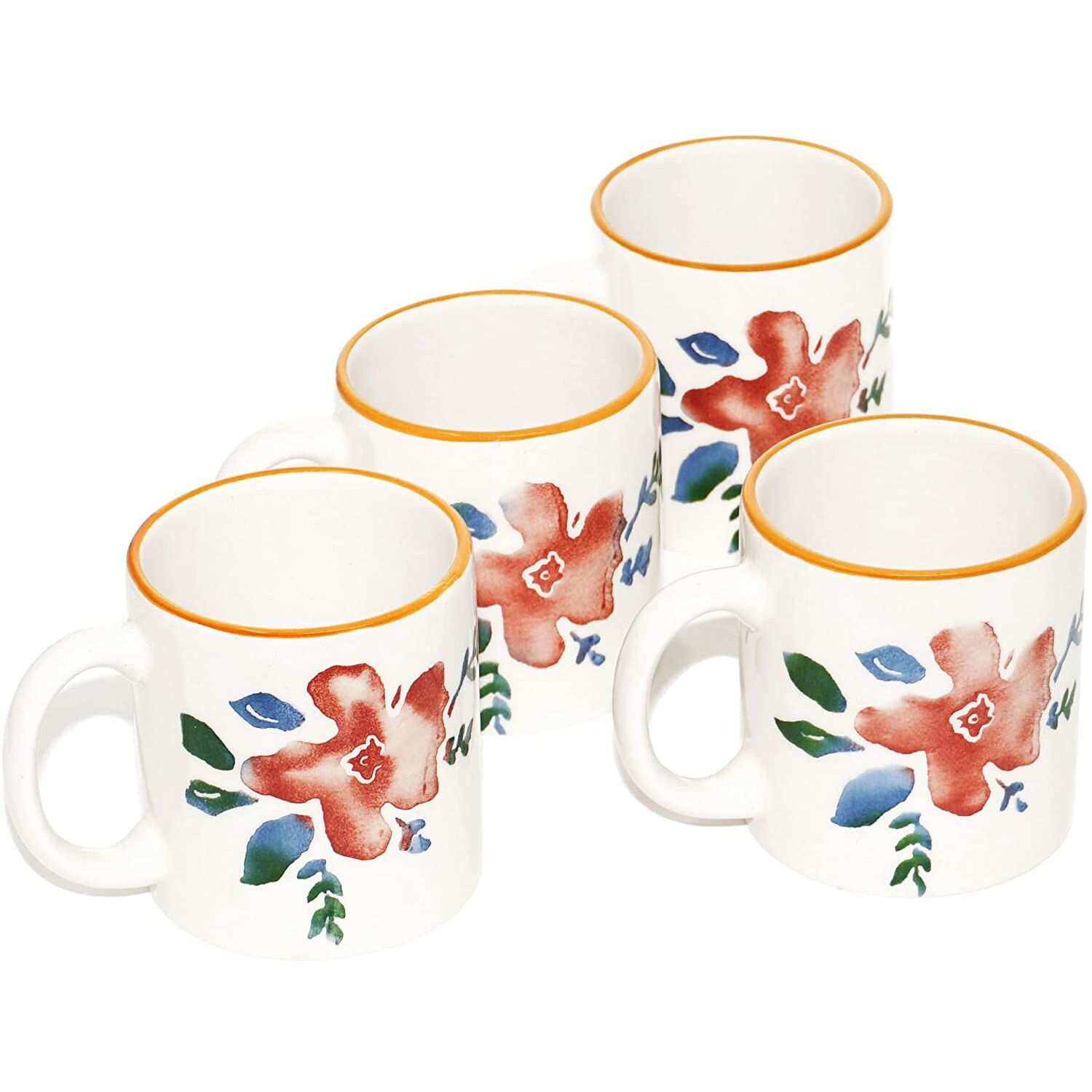THUN - Set aus zwei mittelgroßen Tassen aus Keramik mit Untertasse - Linie  Fall in Love - Flugkaffee, Tassen und Tassen Set - 160 ml; Ø 10 cm; 5,5 cm  h : : Küche, Haushalt & Wohnen