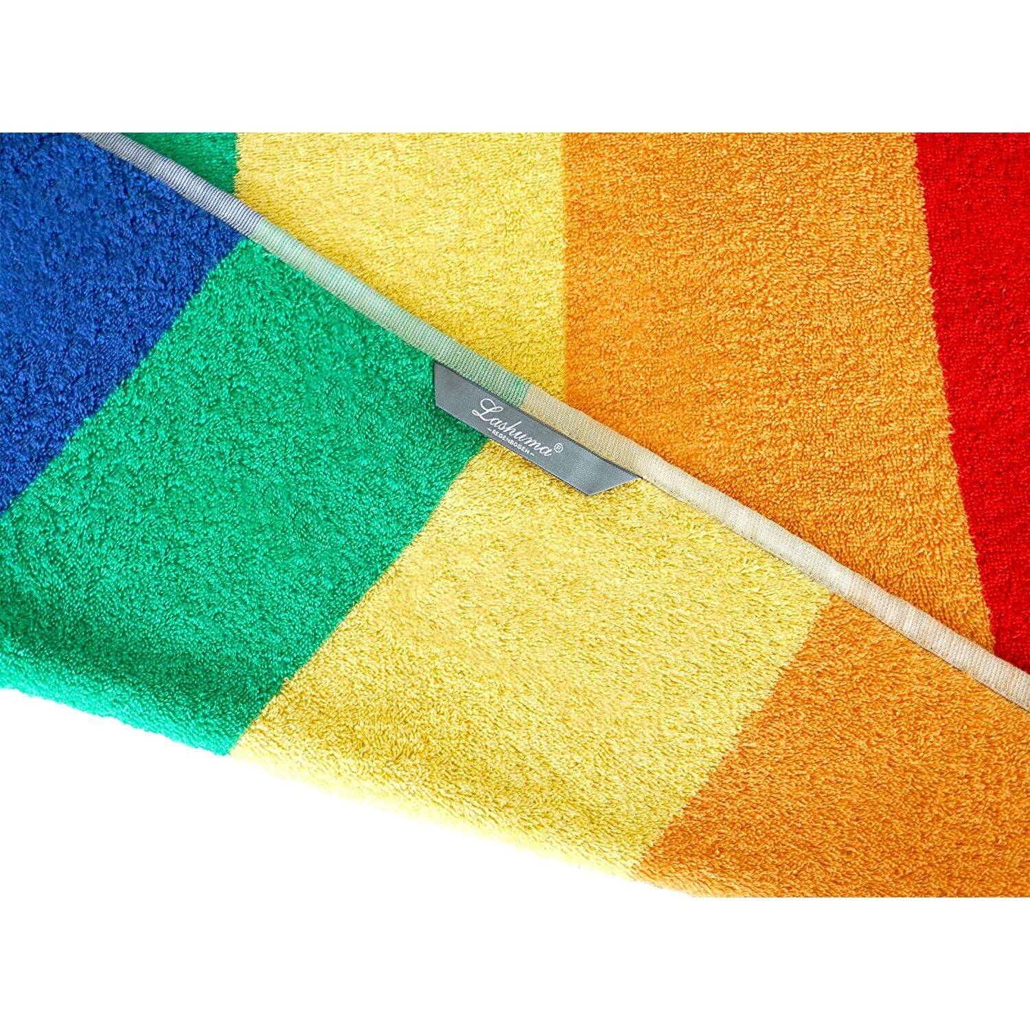 Frottee mit cm, Badetuch groß Regenbogen Buntes Streifen, 90x180 Handtuch Strandtuch :: Handtücher